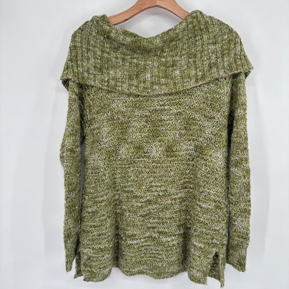 Chicos 2 womens  Sequin Shine dorothy Pullover Sweater green Size large mohair n - Picture 15 of 15